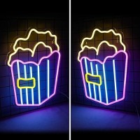 Horseneon Popcorn Neon Led Sign Snacks Neon Signs For Wall Decor Popcorn Neon Lights Signs With Usb Powered For Shop Theatre