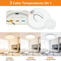 Slochi 4 Pack Led Flush Mount Ceiling Light 12 Inch Ceiling Light 3000K4000K5000K Selectable 28W 3200Lm Super Bright Close T