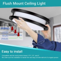 36W Dimmable Led Ceiling Light Fixture 13In Flush Mount Light Fixture Ceiling Lights For Bedroom Kitchen Bathroom Hallway