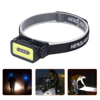 Dauerhaft Cob Headlamp, Ipx4 Waterproof Wide Uses Usb Charging Headlamp 5 Gears For Riding