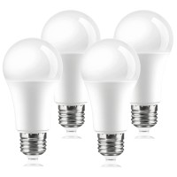 Dusk To Dawn Light Bulbs - 4 Pack 1000Lm 12W Led Dusk To Dawn Sensor Light Bulbs E26 Base Automatic On/Off Outdoor Light Bulbs Daylight White 6000K Twilight Bulbs Outdoor For Porch Garage Yard