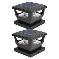 Sumaote Solar Post Lights Outdoor Solar Post Cap Light Fits 4 X 4 Wood 3X3 4X4 Pcvvinyl Fence Post Lights Solar Powered Dec