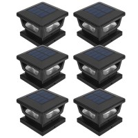 Sumaote Solar Post Lights Outdoor Solar Post Cap Light Fits 4 X 4 Wood 3X3 4X4 Pcvvinyl Fence Post Lights Solar Powered Dec