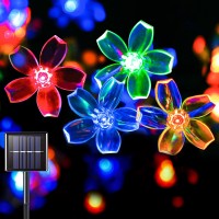 Suddus Solar String Lights Outdoor Waterproof 50 Led Fairy Lights Solar Powered String Lights Flowers For Outdoor Decorations