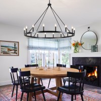 Ylchytdzsw 16-Light Wagon Wheel Chandelier 47 Inch Large Chandeliers For High Ceilings Round Chandelier Black Chandelier Light Fixture Outdoor Chandelier For Entryway Foyer Dining Room Living Room