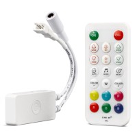 Rgbzone Sp648E Bluetooth Rgb Led Controller, 2.4G Rf Wireless Remote Control, Dc5V/12V/24V Music Sync Led Controller Support Smd Ws2811 Ws2812B Sk9822 Apa102 3Pin Led Lights Strips Suit Indoor