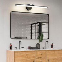 Kaisite Bathroom Vanity Light Over Mirror 30 Inch Black Vanity Light Fixture 24W 4000K Dimmable Modern Led Bathroom Lighting F