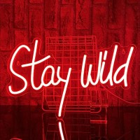 Piloyinde Stay Wild Neon Lights For Wall Decor Stay Wild Neon Signs For Bedroom Red Neon Lights Neon Wall Signs Suitable For Bar