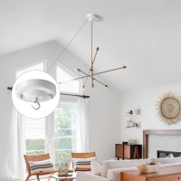 Haultop Light Canopy Kit White 41In Chandelier Canopy With All Mounting Hardware Chandelier Hook For Pendant Light Max Load