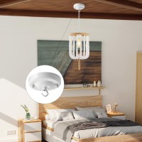 Haultop Light Canopy Kit White 41In Chandelier Canopy With All Mounting Hardware Chandelier Hook For Pendant Light Max Load