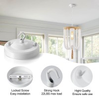 Haultop Light Canopy Kit White 41In Chandelier Canopy With All Mounting Hardware Chandelier Hook For Pendant Light Max Load