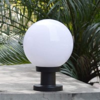 Iifas Creative Ip55 Waterproof Outdoor Pillar Post Lamps Rainproof Globe Landscape Column Light Acrylic Ball Lantern Courtyard Patio Porch Gate Lawn Lighting Fixture E27 Street Light Stadium (Color :