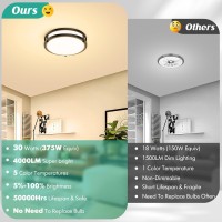 Flush Mount Ceiling Light Black 30W 4000Lm 5Cct Dimmable Led Ceiling Light Fixture 2700K3000K4000K5000K6500K Adjustable 10