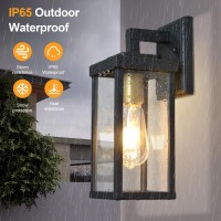 Alvime Outdoor Wall Lights Fixture, Exterior Wall Lanterns, Waterproof&All-Weather Wall Sconce, Porch Outside Lights For Entryway, House Front Door Patio Garage, E26 Base&Toughened Glass Glass.