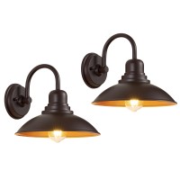 Goldhill Oil Rubbed Bronze Barn Style Vanity Light Fixture Exterior Farmhouse Gooseneck Barn Light With E26 Based Socket Water