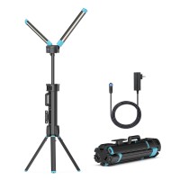 10000 Lumen Work Light With Stand Gogonova 87 Rechargeable Dual Power Source Led Work Light With Stand Dualhead Led Tripod