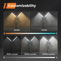 10000 Lumen Work Light With Stand Gogonova 87 Rechargeable Dual Power Source Led Work Light With Stand Dualhead Led Tripod