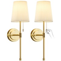 Ejiaxin Wall Sconces Set Of 2 Retro Industrial Hardwired Wall Lamps With Pull Chain Bathroom Vanity Sconces Wall Lighting With W