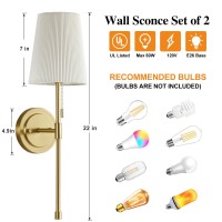 Ejiaxin Wall Sconces Set Of 2 Retro Industrial Hardwired Wall Lamps With Pull Chain Bathroom Vanity Sconces Wall Lighting With W