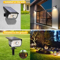 Solar Spot Lights Outdoor Motion Sensor 8 Packip65 Waterproof3 Modes Bright Solar Landscape Spotlights Solar Powered Outsi