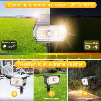 Solar Spot Lights Outdoor Motion Sensor 8 Packip65 Waterproof3 Modes Bright Solar Landscape Spotlights Solar Powered Outsi