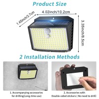 Solar Outdoor Lights Motion Sensor 12 Packs 158 Led Ultrabright Security Lights With 3 Modes Ip65 Waterproof Solar Powered