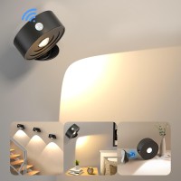 Led Wall Lights, Magnetic Wall Light With Motion Detection & 360Rotatable, Wireless & Rechargeable Wall Lights, 3 Color Temperatures & Stepless Dimming, Used For Reading, Corridor, Pictures, Makeup