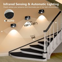 Led Wall Lights, Magnetic Wall Light With Motion Detection & 360Rotatable, Wireless & Rechargeable Wall Lights, 3 Color Temperatures & Stepless Dimming, Used For Reading, Corridor, Pictures, Makeup