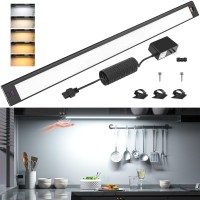 Wobane 165 Inch Under Counter Led Lighting 5 Color Temperatures Led Light Bar Plug In Hand Wave Activated For Kitchen Shelf Cup