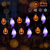 Hayata Halloween String Lights 60 Led 26Ft Pumkinghost Light With 30V Plug In Extendable 8 Modes Fairy Timer Function Light