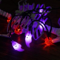 Hayata Halloween String Lights 60 Led 26Ft Pumkinghost Light With 30V Plug In Extendable 8 Modes Fairy Timer Function Light