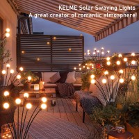 8 Pack Solar Garden Lights Kelme 64 Led Upgraded Firefly Garden Lights Solar Outdoor Bright High Flexible Swaying Outdoor Sola