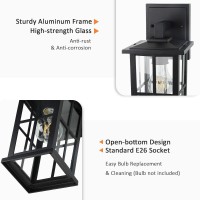 Beslowe 2Pack Outdoor Light Fixtures Wall Mount Waterproof Exterior Wall Lanterns Porch Lights Matte Black Outside Lights For