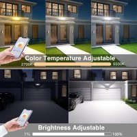 Onforu 55W Smart Led Flood Lights Outdoor 5500Lm Tunable 2700K6500K App Control Wifi Alexa Security Lights With Timer Adj