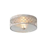 Hanass Flush Mount Ceiling Light 13Inch Ceiling Light Fixtures Metal Cage Drum Shade 2Light Kitchen Light Fixtures Rustic A