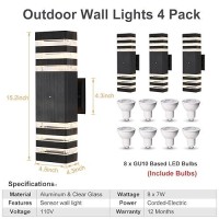 Teblampue Dusk To Dawn Outdoor Lighting 4 Pack 3000K Warm White Porch Lights Outdoor Wall Lamps For Patio Waterproof Exterior L