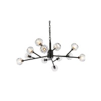 Graham 12 Light Pendant In Black