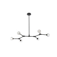 Zayne 6 Light Pendant In Black