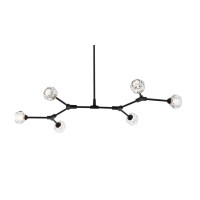 Zayne 6 Light Pendant In Black