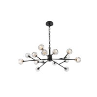 Graham 15 Light Pendant In Black