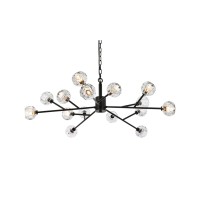 Graham 15 Light Pendant In Black