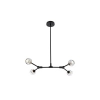 Zayne 4 Light Pendant In Black