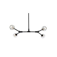 Zayne 4 Light Pendant In Black