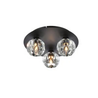 Graham 3 Light Ceiling Lamp In Black