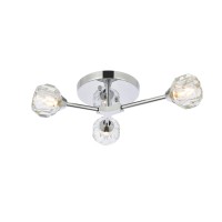 Zayne 3 Light Flush Mount In Chrome