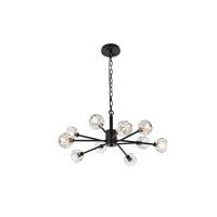 Graham 10 Light Pendant In Black