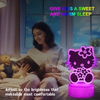 Sunduck 3D Illusion Cat Night Light For Kids 3 Patterns And 16 Colours Change With Remote Control Kitty Lamp Room Decor Birthd