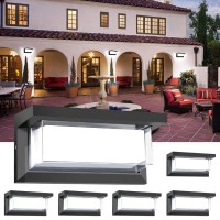 Ledmo Outdoor Wall Lights Modern Aluminum Exterior Light For House With Acrylic Shade 6000K Ip65 Waterproof Porch Light Outdoor