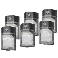 G Gjia 6Pack 30W 3600Lm Led Mini Wall Pack Lights With Dusk To Dawn Sensor Aluminum Housing Ac100277V 5000K Wall Pack Lights Ou