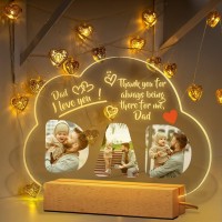 Cozifitgear Father'S Gift Ideas For Dad-Personalized Night Lights With Picture,Dad Birthday Gifts,Fathers Gifts For Dad Husband From Daughter Son Wife, Gifts For Father